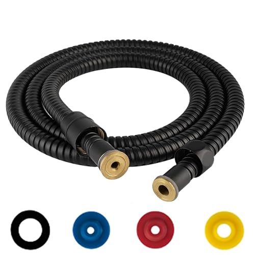 GIUSOBG Schwarz Edelstahl Brauseschlauch 2M/79IN Duschschlauch Verdrehschutz Universal Duschschlauch Flexibel, Standard 1/2" Anschluss mit 4 Wassersparer Durchflussbegrenzer passt alle Duschköpfe GIUSOBG Schwarz Edelstahl Brauseschlauch 2M/79IN Duschschlauch Verdrehschutz Universal Duschschlauch Flexibel, Standard 1/2" Anschluss mit 4 Wassersparer Durchflussbegrenzer passt alle Duschköpfe von GIUSOBG