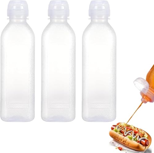 GIUSOBG Squeeze Flasche 3 Stück Squeeze Flasche 300ml Squeeze Ölspender Flaschen Transparente Plastik Quetschflasche mit Kappen Kein Leck Condiment Flaschen für Saucen Essig Ketchup BBQ GIUSOBG Squeeze Flasche 3 Stück Squeeze Flasche 300ml Squeeze Ölspender Flaschen Transparente Plastik Quetschflasche mit Kappen Kein Leck Condiment Flaschen für Saucen Essig Ketchup BBQ von GIUSOBG