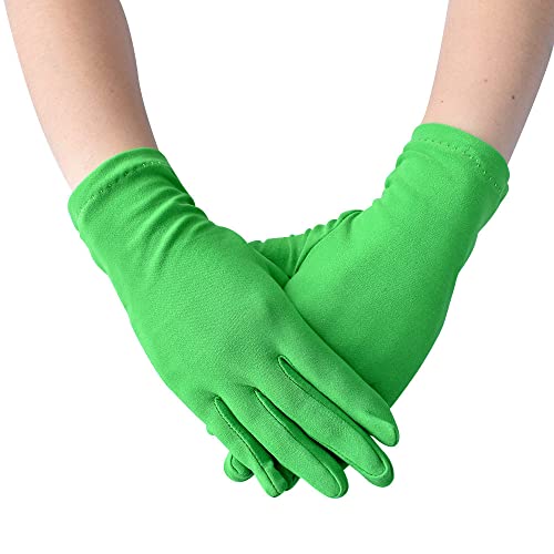 GIVBRO Arbeitshandschuhe, Uniform-Handschuhe, Opern-Kostüm, Zubehör für den täglichen Arbeitsservice, Smoking, Schmuckinspektion, grün, 22*9cm von GIVBRO