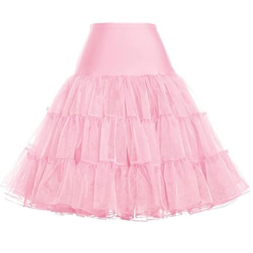 GIVBRO Damen Tüll Petticoat Rosa Rock Mehrlagiger Puffy Cosplay Unterrock, M GIVBRO Damen Tüll Petticoat Rosa Rock Mehrlagiger Puffy Cosplay Unterrock, M von GIVBRO