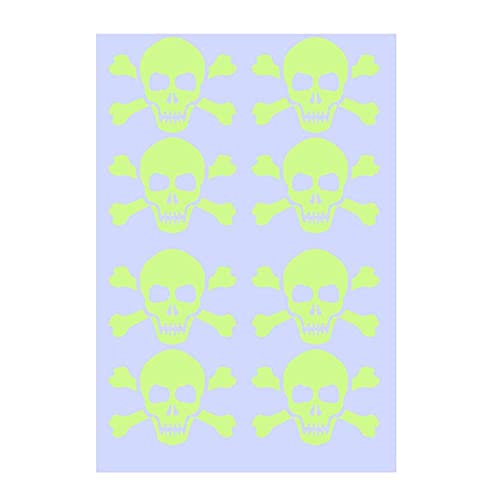 GIVBRO Glow in the Dark Skull Wandsticker Halloween Luminous Decals Fensterbilder Wandbild für Home Party Raumdekoration von GIVBRO