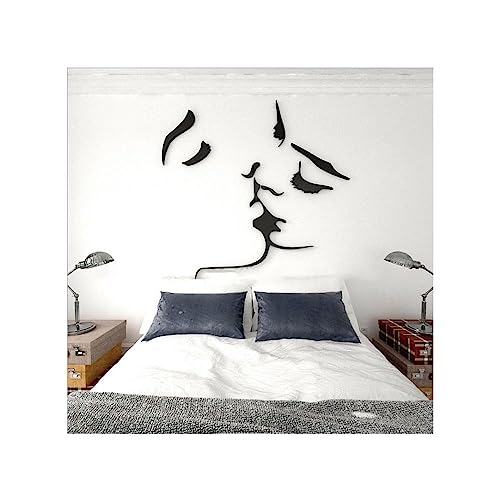 GIVBRO Kuss Wandaufkleber Paar 3D Acryl Wandaufkleber Aufkleber für Wohnzimmer Schlafzimmer TV Hintergrund Heimdekoration 104 cm x 100 cm GIVBRO Kuss Wandaufkleber Paar 3D Acryl Wandaufkleber Aufkleber für Wohnzimmer Schlafzimmer TV Hintergrund Heimdekoration 104 cm x 100 cm von GIVBRO