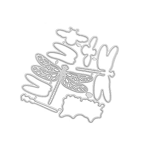 GIVBRO Libellen-Stanzformen aus Metall, Prägewerkzeuge, Scrapbooking, DIY, Schablone für Grußkarten von GIVBRO