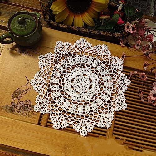 GIVBRO Spitze Tischsets Deckchen Blume Häkeln Runde Tischset Tischdecke Rustikale Spitze Untersetzer Vase Matte für Hochzeit Party Sofa Dekoration Weiß GIVBRO Spitze Tischsets Deckchen Blume Häkeln Runde Tischset Tischdecke Rustikale Spitze Untersetzer Vase Matte für Hochzeit Party Sofa Dekoration Weiß von GIVBRO