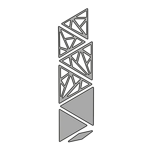GIVBRO Stanzschablone aus Metall, dreieckig, geometrische Hintergrundschablone, Scrapbooking, Basteln, Prägeschablone, Kartenherstellung von GIVBRO