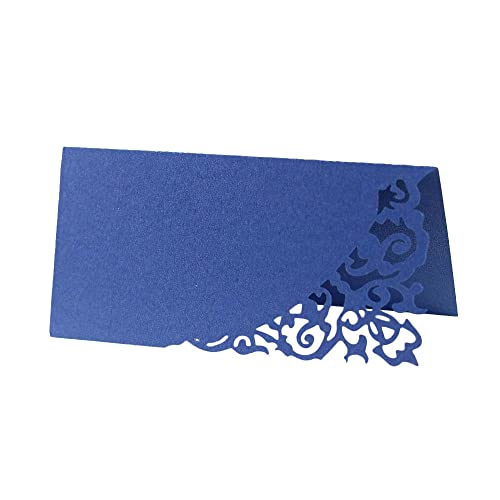 GIVBRO Tischkarte mit Blumenranken-Motiv, für Hochzeiten, Partys, Dekoration, Blau, 50 Stück GIVBRO Tischkarte mit Blumenranken-Motiv, für Hochzeiten, Partys, Dekoration, Blau, 50 Stück von GIVBRO