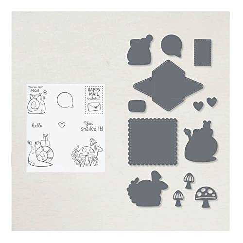 GIVBRO Klare Stempel Aufkleber Stanzform Schneckenmuster Schablone Siegel Prägeschablone Scrapbooking DIY Handwerk Werkzeug Fotoalbum Dekoration von GIVBRO