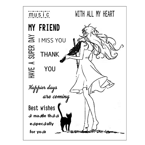 GIVBRO Transparente Stempel Blumen Musik Grüße Transparente Silikon Stempel für Karten machen DIY Scrapbooking Album Basteln Dekoration GIVBRO Transparente Stempel Blumen Musik Grüße Transparente Silikon Stempel für Karten machen DIY Scrapbooking Album Basteln Dekoration von GIVBRO