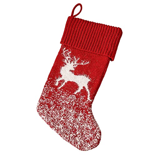 GIVBRO Weihnachtsstrümpfe, Stricksocken, Geschenk, Süßigkeitenbeutel, zum Aufhängen, Dekoration, Kamin, Ornament von GIVBRO