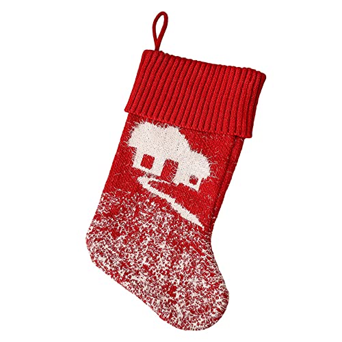 GIVBRO Weihnachtsstrümpfe, Stricksocken, Geschenk, Süßigkeitenbeutel, zum Aufhängen, Dekoration, Kamin, Ornament von GIVBRO