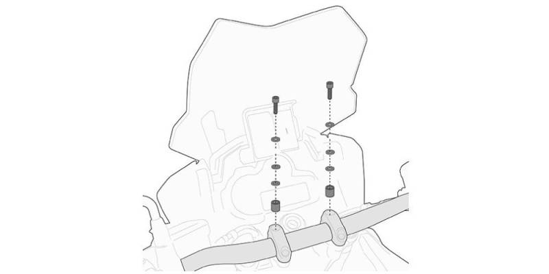 GIVI Klemmen Smart Bar S900A Smart Mount S901A Montagekit von GIVI