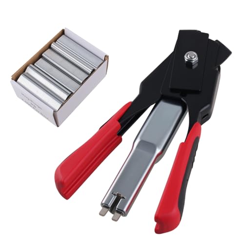GIVIHGETI Hog Ring Zange Kit mit 2500 Stück Zaunzange Ringe C-Typ Clip Installationsausrüstung Werkzeug Zur Reparatur und Befestigung des Stacheldraht Zaun Haustierkäfig Maschendrahtzaun von GIVIHGETI