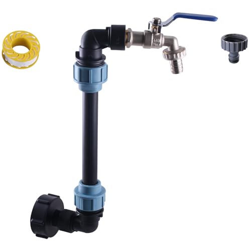 GIVIHGETI IBC Schwanenhals 3/4 Auslaufhahn Verbindungsset, IBC-Container Tankhahn S60x6 Wasserhahn Absperrhahn 3/4 Zoll IBC Adapter Tank zubehör für 1000L IBC Container, Regenwassertank, Regenfass GIVIHGETI IBC Schwanenhals 3/4 Auslaufhahn Verbindungsset, IBC-Container Tankhahn S60x6 Wasserhahn Absperrhahn 3/4 Zoll IBC Adapter Tank zubehör für 1000L IBC Container, Regenwassertank, Regenfass von GIVIHGETI