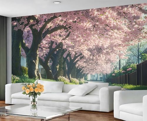 Frühlingslandschaftstapete für Wohnzimmer, abziehen und aufkleben, rosa Baum, Schlafzimmer, großes Wandbild und Naturlandschaft, Heimdekoration, selbstklebend Frühlingslandschaftstapete für Wohnzimmer, abziehen und aufkleben, rosa Baum, Schlafzimmer, großes Wandbild und Naturlandschaft, Heimdekoration, selbstklebend von GIVLWF