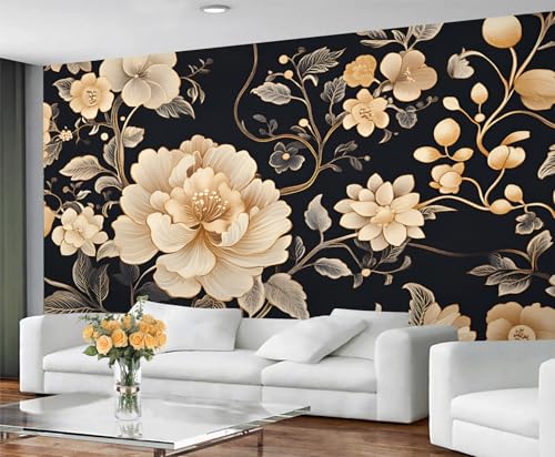 GIVLWF Blumentapete und Wandbild, rustikale Blumentapete, abziehen und aufkleben, Schlafzimmer-Wandpapier, Boho-Blumen, großes Wandbild und Heimdekoration, selbstklebend GIVLWF Blumentapete und Wandbild, rustikale Blumentapete, abziehen und aufkleben, Schlafzimmer-Wandpapier, Boho-Blumen, großes Wandbild und Heimdekoration, selbstklebend von GIVLWF