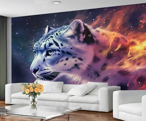 GIVLWF Tapete, Geparden-Druck, Heimdekoration und Wandbild, selbstklebende Tapete für Wohnzimmer, Fantasy-Leoparden-Schlafzimmer, Wandbild, abziehen und aufkleben, Galaxie-Tier-Dekor GIVLWF Tapete, Geparden-Druck, Heimdekoration und Wandbild, selbstklebende Tapete für Wohnzimmer, Fantasy-Leoparden-Schlafzimmer, Wandbild, abziehen und aufkleben, Galaxie-Tier-Dekor von GIVLWF