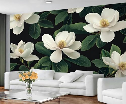 GIVLWF Tapete - Floral Home Decor & Großes Wandbild, Weiße Blumentapete für Wohnzimmer, Schlafzimmer, Wandbild, Wandbild, nicht selbstklebend, Blumen und Botanik GIVLWF Tapete - Floral Home Decor & Großes Wandbild, Weiße Blumentapete für Wohnzimmer, Schlafzimmer, Wandbild, Wandbild, nicht selbstklebend, Blumen und Botanik von GIVLWF