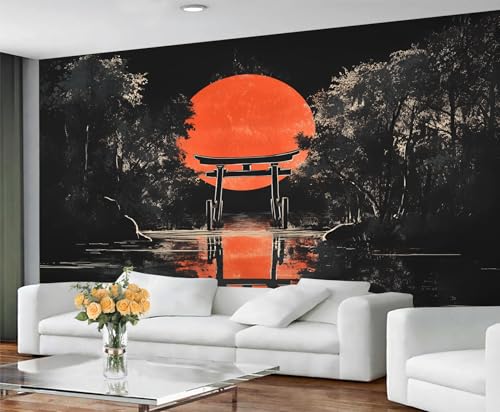 GIVLWF Tapete – Japanische Heimdekoration und Wandbild, selbstklebende Tapete für Wohnzimmer, Sonne Torii, orientalisches asiatisches Schlafzimmer, abziehen und aufkleben GIVLWF Tapete – Japanische Heimdekoration und Wandbild, selbstklebende Tapete für Wohnzimmer, Sonne Torii, orientalisches asiatisches Schlafzimmer, abziehen und aufkleben von GIVLWF