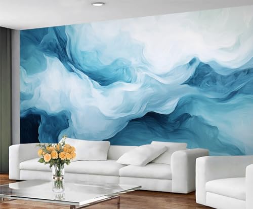 GIVLWF Tapete – Marmor-Wohnkultur & Wandbild, selbstklebende Tapete für Wohnzimmer, abstraktes blaues Schlafzimmer, Wandbild, abziehen und aufkleben, rauchige Textur GIVLWF Tapete – Marmor-Wohnkultur & Wandbild, selbstklebende Tapete für Wohnzimmer, abstraktes blaues Schlafzimmer, Wandbild, abziehen und aufkleben, rauchige Textur von GIVLWF