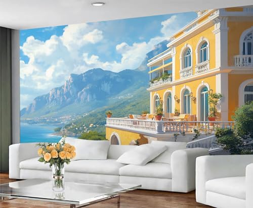 GIVLWF Tapete – Meereslandschaft, Heimdekoration und Wandbild, selbstklebende Tapete für Wohnzimmer, Kleinstadt, Natur, ländlich, rustikal, Schlafzimmer, Wandpapier, abziehen und aufkleben GIVLWF Tapete – Meereslandschaft, Heimdekoration und Wandbild, selbstklebende Tapete für Wohnzimmer, Kleinstadt, Natur, ländlich, rustikal, Schlafzimmer, Wandpapier, abziehen und aufkleben von GIVLWF