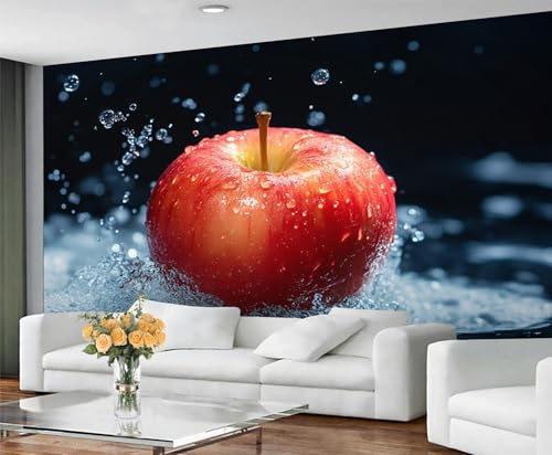 GIVLWF Tapete – Obst-Wandbild & Heimdekoration, Sommer-Schlafzimmer-Tapete, rote Tapete für Wohnzimmer, großes Wandbild, nicht selbstklebend GIVLWF Tapete – Obst-Wandbild & Heimdekoration, Sommer-Schlafzimmer-Tapete, rote Tapete für Wohnzimmer, großes Wandbild, nicht selbstklebend von GIVLWF
