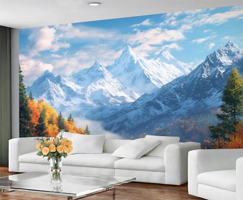 GIVLWF Wallpaper - Mountain Home Decor & Mural, Natur Landschaft Schlafzimmer Tapete, Tapeten für Wohnzimmer, große Wandbild, nicht selbstklebend, Herbstwald GIVLWF Wallpaper - Mountain Home Decor & Mural, Natur Landschaft Schlafzimmer Tapete, Tapeten für Wohnzimmer, große Wandbild, nicht selbstklebend, Herbstwald von GIVLWF