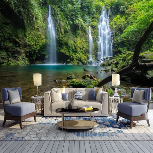 Großer Wasserfall Fototapete, Sauberes Und Frisches Wasser Wandtapete, Wandbild Dekoration - für Zimmer Küchen die Mauer 200 x 140 cm von GIVLWF