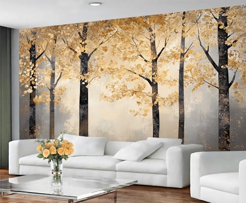 Malerei Waldtapete für Wohnzimmer – Tapete zum Abziehen und Aufkleben, nordische Retro-Schlafzimmertapete, großes Wandbild und rustikale Bäume, Heimdekoration, selbstklebend Malerei Waldtapete für Wohnzimmer – Tapete zum Abziehen und Aufkleben, nordische Retro-Schlafzimmertapete, großes Wandbild und rustikale Bäume, Heimdekoration, selbstklebend von GIVLWF