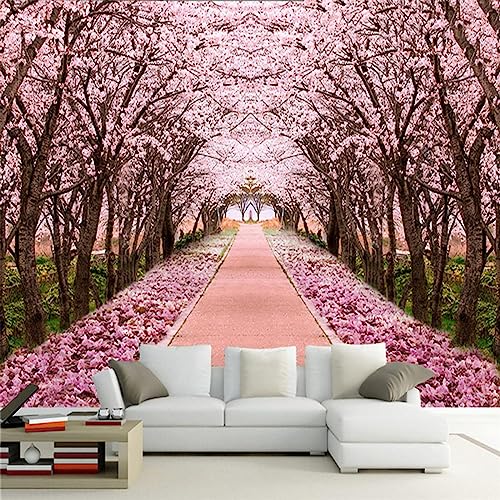 Romantische Kirschblüte Muralo Fototapete, Herrenhauswald 3D Fototapete, 250 x 175 cm Wandgemälde - für Büro Arbeitszimmer Häuser Wanddeko die Mauer von GIVLWF