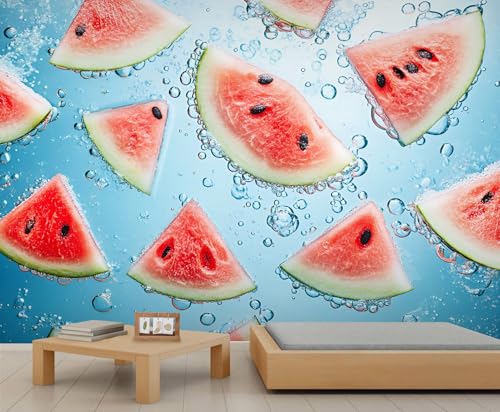 Sommertapete – Tapete zum Abziehen und Aufkleben für Wohnzimmer, Cartoon-Obst, Schlafzimmer, selbstklebendes großes Wandbild – coole Wassermelonen-Heimdekoration Sommertapete – Tapete zum Abziehen und Aufkleben für Wohnzimmer, Cartoon-Obst, Schlafzimmer, selbstklebendes großes Wandbild – coole Wassermelonen-Heimdekoration von GIVLWF