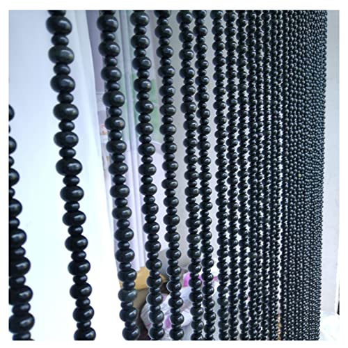 Stilvoll Schwarz Tür Vorhang Hölzern Perle Im Leerlauf Mit 27 Stränden für Wohnzimmer Feng Shui Bambus Mit Perlen Senken Von Dew Design Von Bildschirmblenden,Schwarz,27strands75x195cm von GIVROLDZ