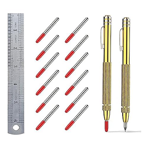 GIWFBQTR 2er-Pack Anreißnadel Aus Wolframkarbid mit Magnet, mit Zusätzlichen 12 Ersatzzubehör-Markierungsspitzen und 6-Lineal, für Metallbleche. GIWFBQTR 2er-Pack Anreißnadel Aus Wolframkarbid mit Magnet, mit Zusätzlichen 12 Ersatzzubehör-Markierungsspitzen und 6-Lineal, für Metallbleche. von GIWFBQTR