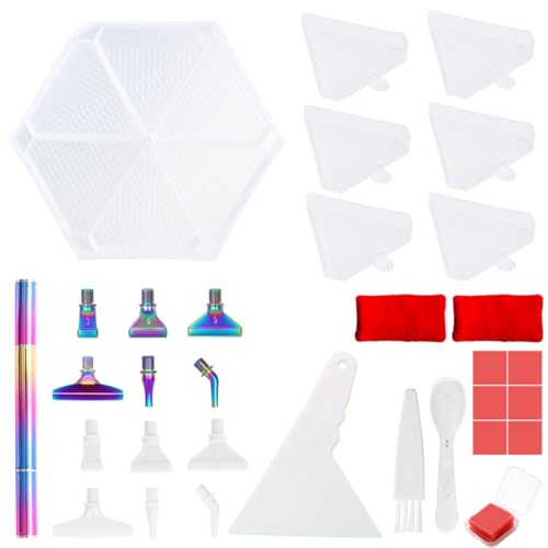 GIWFBQTR 6-Gitter-Palette, Diamant-Malerei-Tablett-Kits, Sechseck-Bohrplatte mit Großer Kapazität, Diamant-Malstift, Kunst, Kreuzstich, G GIWFBQTR 6-Gitter-Palette, Diamant-Malerei-Tablett-Kits, Sechseck-Bohrplatte mit Großer Kapazität, Diamant-Malstift, Kunst, Kreuzstich, G von GIWFBQTR