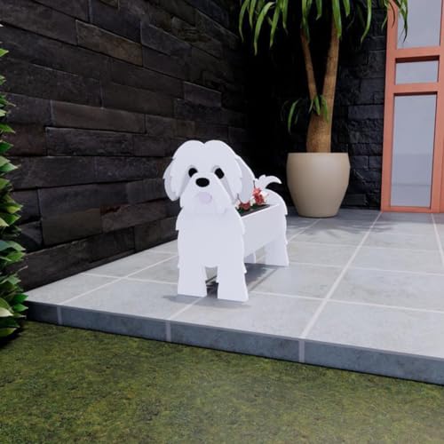 GIWFBQTR Cartoon-Haustier-Hund-Blumentopf, Zusammensetzbarer Hunde-Blumentopf, DIY-Blumentopf, Heimdekoration, Ornament, A, 1 Stück von GIWFBQTR