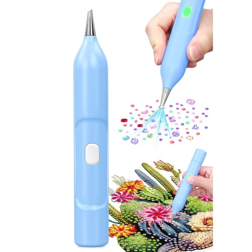GIWFBQTR Elektrischer Diamant-Malstift, Vakuum-Diamant-Kunststift, Kein Wachs Erforderlich, Diamant-Kunststift-Werkzeug, Diamant-Kunststift, Blau von GIWFBQTR