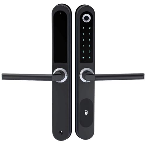 GIWFBQTR Tuya WiFi App Wasserdichte Intelligente Aluminium -Türverriegelungs -Fingerabdruck Biometrische Wasserdichte Digitale Elektronische Lock -App IC -Karte Kennwort Aluminiumlegierung Lock A von GIWFBQTR