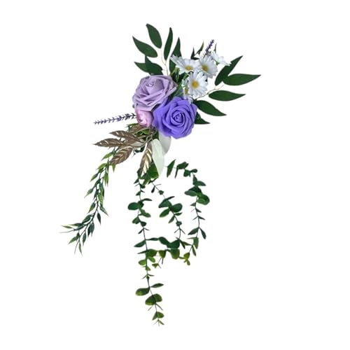 2 Pcs Künstliche Blume for Stuhl Dekor Elegante Hochzeit Zurück Outdoor Blumen von GIYXHU