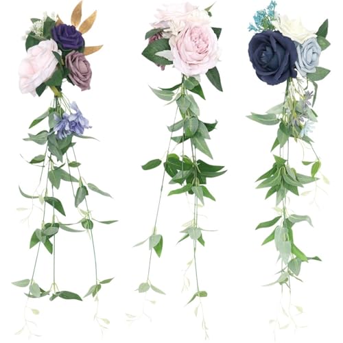 3 Pcs Hochzeit Stuhl Zurück Blume for Dekoration Simulation Elegante Outdoor von GIYXHU