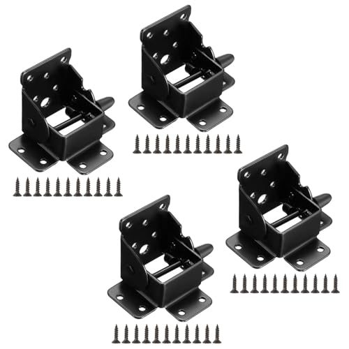 4/8 Stück Klappscharnier 2,2 Zoll Höhe Selbstsichernde Metallrahmen-Verlängerungshalterung mit Schrauben for Tischbeine(4 Pcs) von GIYXHU