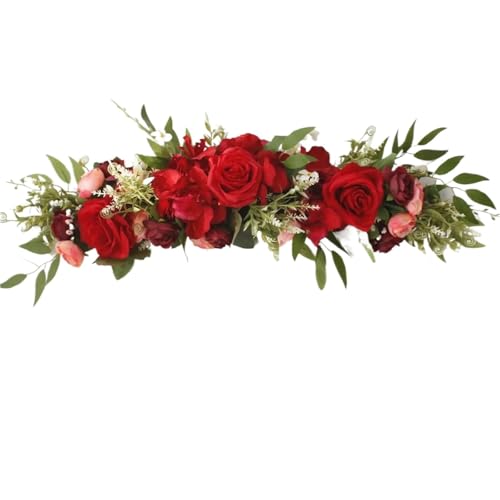 65cm Künstliche Rose for Stuhl Dekor Elegante Hochzeit Zurück Blume Outdoor(Red) von GIYXHU