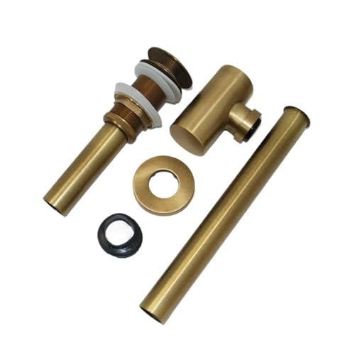 Antikes Badezimmer Waschbecken Flasche Falle Abfall Rohr Kits Messing Abfluss Armaturen(Antique no hole) von GIYXHU