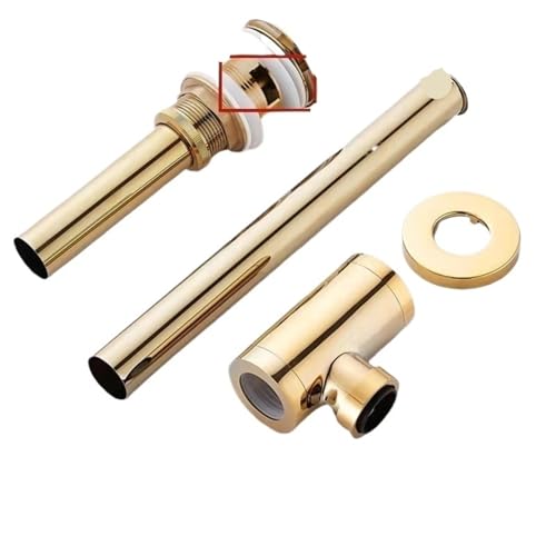 Badezimmer Becken Flasche Falle Ablauf Moderne Waschbecken Pop Up Filter Leuchte Stopper Sets(With overflow) von GIYXHU