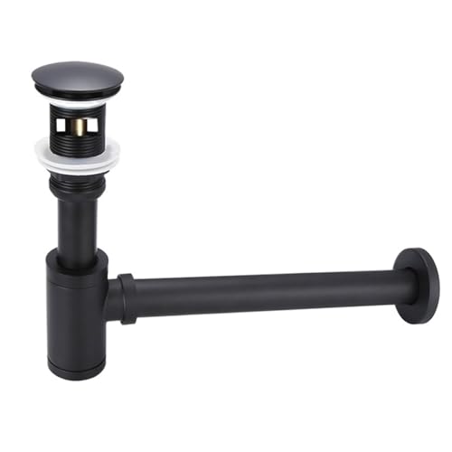 Beckenablauf Siphon Badezimmer Waschbecken Flasche Falle Moderne Pop Up Filter Fixture Stopper Set(Fullset Overflow) von GIYXHU