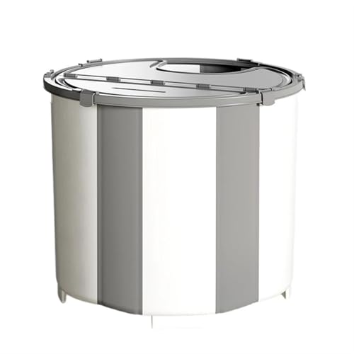 Faltbarer Badewannen-Eimer mit Wasser, großer runder Behälter, tragbare Badewanne, zusammenklappbare, bequeme, zusammenklappbare Eimer Faltbarer Badewannen-Eimer mit Wasser, großer runder Behälter, tragbare Badewanne, zusammenklappbare, bequeme, zusammenklappbare Eimer von GIYXHU