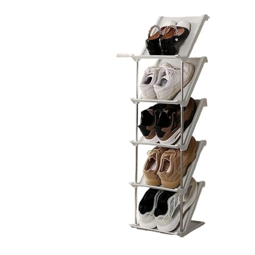 GIYXHU 3 Stück stapelbares Schuhregal, platzsparend, Organizer for Eingangstür, mehrschichtig, tragbar, Wohnzimmer, Schrank, Möbel(Gray 5 Layers) von GIYXHU