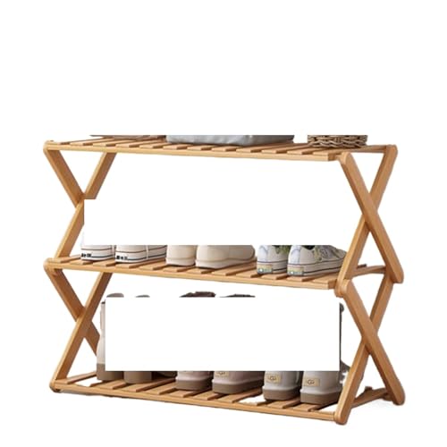 GIYXHU 3-stöckiges Schuhregal aus Holz, tragbares, zusammenklappbares for Schlafzimmer und kleine Räume, drinnen, draußen usw GIYXHU 3-stöckiges Schuhregal aus Holz, tragbares, zusammenklappbares for Schlafzimmer und kleine Räume, drinnen, draußen usw von GIYXHU