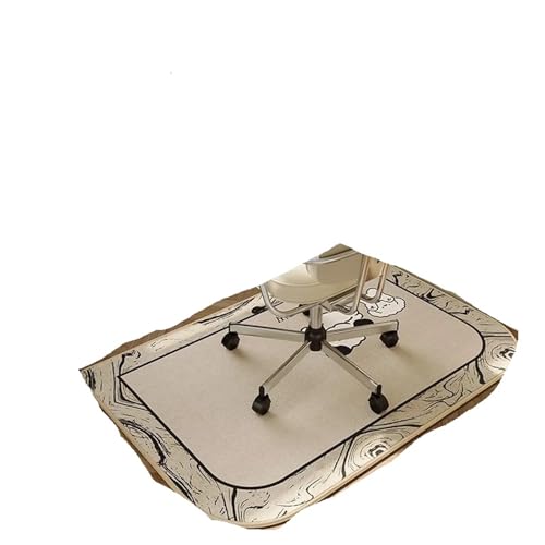 GIYXHU Bodenschutzmatte Arbeitszimmerstuhl-Teppich for Schminktisch, Schreibtisch-Bodenmatte, Rollschuhstühle, Schallschutzmatten, Heimdekorationsteppich(Beige03,200x250cm) von GIYXHU