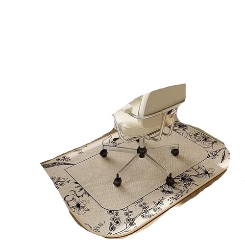 GIYXHU Bodenschutzmatte Arbeitszimmerstuhl-Teppich for Schminktisch, Schreibtisch-Bodenmatte, Rollschuhstühle, Schallschutzmatten, Heimdekorationsteppich(Beige05,200x250cm) von GIYXHU