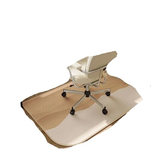 GIYXHU Bodenschutzmatte Arbeitszimmerstuhl-Teppich for Schminktisch, Schreibtisch-Bodenmatte, Rollschuhstühle, Schallschutzmatten, Heimdekorationsteppich(Beige06,140x200cm) von GIYXHU