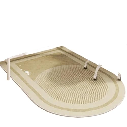 GIYXHU Bodenschutzmatte Einfache Schlafzimmer Computer Stuhl Teppich Geometrische Muster Studie Tisch Riemenscheibe Sitz Fuß Matte Schminktisch Dekorative Teppich(Green,60x90cm) von GIYXHU